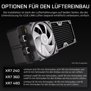 Radiator pentru racire CORSAIR Hydro X XR7 V2 360mm, 3 x 120mm ventilatoare, cupru - Img 3