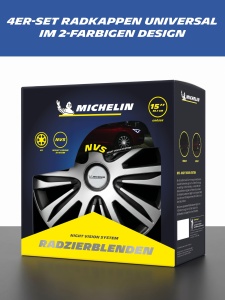 Radiera auto MICHELIN MX-ABS 15 inch, set 4 bucati, ABS, negrusilver - Img 2
