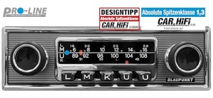 Radio auto 1-DIN Blaupunkt Frankfurt Stereo MB, Oldtimer Design, DAB, Bluetooth, 4x50W - Img 2