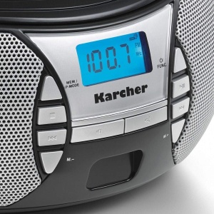 Radio CD Player portabil Karcher RR 5025-B stereo negru alimentare retea sau baterii - Img 3