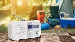 Radio digital portabil SHARP DR-P420 DABDABFM cu RDS USB Bluetooth 50 functii de ceas cu alarma jack de 35 mm alb - Img 4