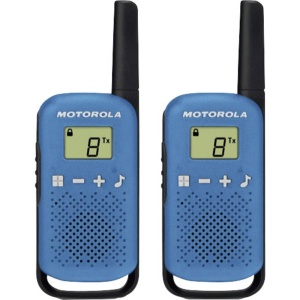 Radio PMR Motorola Talkabout T42, 2 bucati, 4 km, 16 canale, albastru