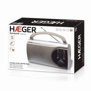 Radio portabil HAEGER Surround AMFM cu antena telescopica si maner retractabil - Img 3
