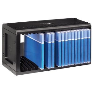 Raft CD Hama Rack 20, capacitate 20 CD-uri, culoare neagra, design compact - Img 2