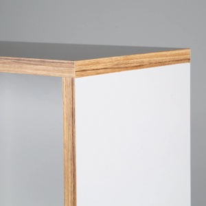 Raft lateral Roba Caro, 91x30x32 cm, gri deschis, 2 polite - Img 2