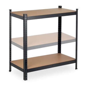 Raft metalic Relaxdays, 5 nivele, capacitate 875 kg, HBT 180 x 90 x 45 cm, negru - Img 7