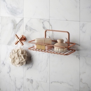 Raft Metaltex Reflex Copper, 1 Etaj, 26 x 11 x 13 cm, gri metalic - Img 2