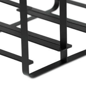 Raft pentru vin Relaxdays, 9 sticle, design negru, dimensiuni 30,5 x 27,5 x 20 cm - Img 7