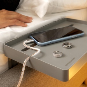 Raft universal pentru pat InnovaGoods, 3 rafturi, ajustabil, pliabil, gri - Img 5