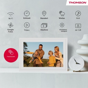 Rama foto digitala Thomson 10 inch, touchscreen HD, 32GB, alba - Img 8