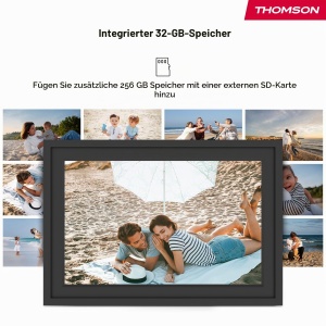 Rama foto digitala Thomson 10, touchscreen HD, 32 GB, Wi-Fi, negrualb - Img 6