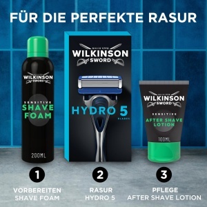 Rasiera pentru barbati Wilkinson Sword Hydro 5 cu 13 lame si gel hidratant - Img 7