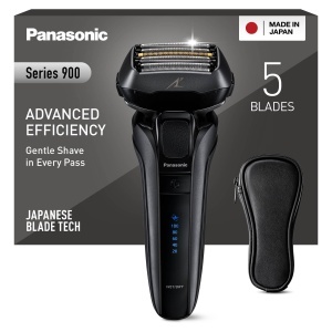 Rasitor electric Panasonic ES-LV6U, 5 lame, motor liniar, negru mat