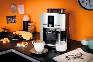 Rasnita de cafea Krups pentru boabe de espresso, cu spumant de lapte, oala din otel inoxidabil, aparat de cafea, boabe de cafea Professional Silver - Img 6