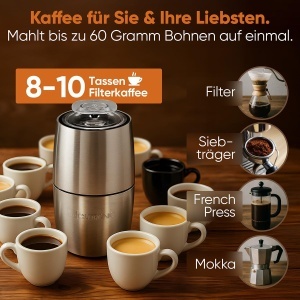 Rasnita electrica cafea Clatronic KSW 3807, 60g, 150W, lame inox, compacta - Img 2