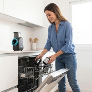 Rasnita electrica Cecotec Total Blade Full Black, 80 W, 4 tamburi de taiere - Img 4