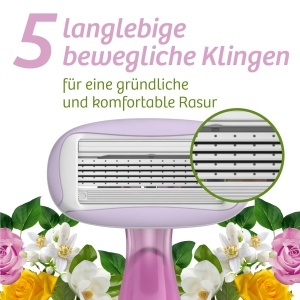 Rasoir de unica folosinta BIC Soleil Escape pentru femei, 5 lame, cu ulei de migdale, 3 bucati - Img 2