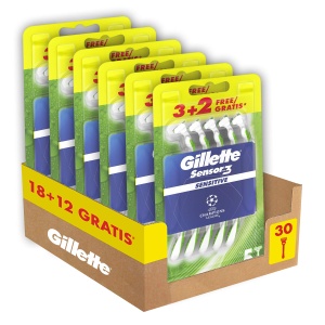 Rasoir de unica folosinta Gillette Sensor3 Sensitive, 3 lame, pentru 10 utilizari optime