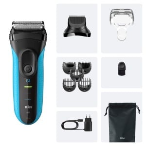 Rasoir electric Braun Series 3, model 3010BT, 2 folii de ras, albastru - Img 6