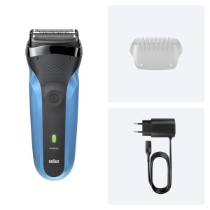 Rasoir electric Braun Series 3, model 310s, 100 impermeabil, albastru - Img 6