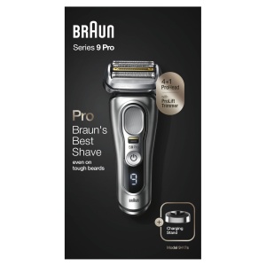 Rasoir electric Braun Series 9 Pro 9417s, argintiu, cu trimmer ProLift, 100 impermeabil
