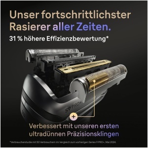 Rasoir electric Braun Series 9 PRO cu cap de ras 96M, argintiu, fabricat in Germania - Img 5