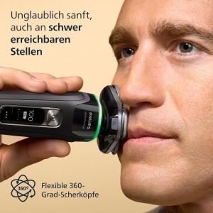 Rasoir electric Philips i9000 Prestige, negru, cu trimmer integrat si statie de curatare - Img 4