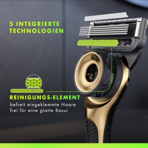 Rasoir pentru barbati Gillette Labs cu 5 lame, tehnologie de peeling, suport magnetic - Img 3