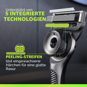 Rasoir pentru barbati Gillette Labs cu Peeling, 5 lame, suport magnetic - Img 3