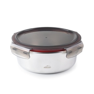 Recipient alimentar Lacor Ecoinox, inox 1810, 700 ml, 4 inchizatori