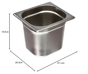 Recipient GN Lacor 16 176x162x150 mm Inox Argintiu - Img 5