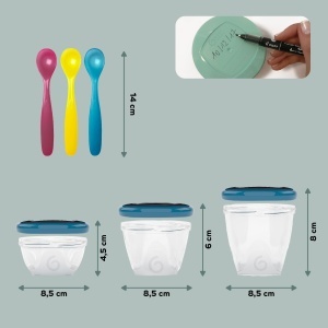 Recipienti pentru alimentatia bebelusilor Babymoov, 15 piese, hermetici, BPA-free - Img 5