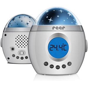 reer 52050 MyMagicStarlight Lampa de somn cu proiector Star si functie muzicala, plastic, alb, 1 bucata (1 pachet)