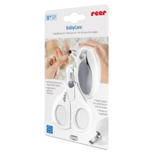 Reer BabyCare Set ingrijire unghii pentru bebelusi foarfece si unghiera alb - Img 6