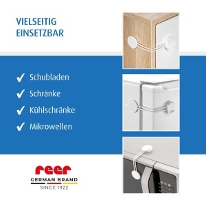 Reer Multi-Sicherung Alb Protectie pentru Copii Siguranta pentru Dulapuri si Sertare - Img 4