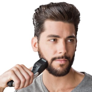 Remington Beard Trimmer Men [auto-ascutire. Lame ceramice / 0,4-18 mm] Set de tuns barba (cadran cu 9 setari de lungime de la 1,5 mm, retea / baterie, indicator de incarcare LED, aparat de tuns par lung) MB320C - Img 11