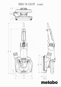 Renoavare cu Metabo RSEV 19-125 RT, 1900W, Slefuire Beton - Img 2