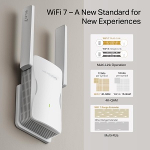 Repetitor Wi-Fi Mercusys ME25BE, Dualband 3600 Mbits, EasyMesh, Gigabit LAN - Img 3