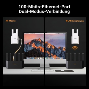 Repetitor WLAN Tenda A9, 300 Mbps, Ethernet 100 Mbps, 120 m - Img 3
