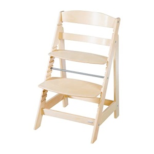 roba Baby High Chair Sit Up Flex - Scaun inalt din lemn care creste odata cu tine - Scaun inalt reglabil pentru copii cu curea la picioare - de la 6 luni la 70 kg - Natural - Img 2