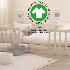 Roba Babydecke Frosty Almond 80x80 cm Bio Bumbac Certificat Beige - Img 6