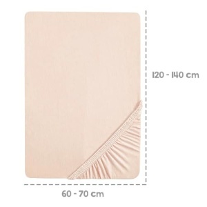 Roba Frosty Almond Laken din Bumbac Organic pentru Pat Copii 60x120-70x140 cm Beige - Img 3