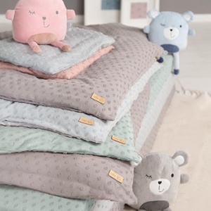 Roba Lil Planet Set Lenjerie Pat Bebe 80x80 cm Bio Bumbac GOTS Frosty Green - Img 6