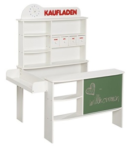 Roba Shop incl accesorii magazin lemn alb cu 4 sertare ceas tabla tejghea si tejghea laterala - Img 4