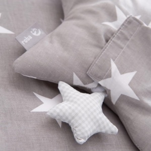 Roba Spieluhr Little Stars - Jucarie muzicala pentru copii, griAlb, lavabila - Img 3