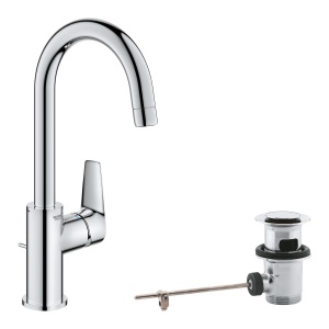 Robinet baie GROHE StartEdge 24201001, inaltime 31cm, crom, economisire apa