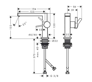 Robinet baie hansgrohe Tecturis E 110, bronz periat, economisire apa, design modern - Img 2
