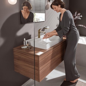 Robinet baie hansgrohe Vivenis 110 mm, bronz periat, economisire apa - Img 6