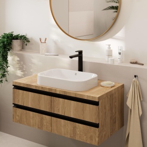 Robinet de baie hansgrohe Vernis Blend, inaltime 190 mm, mattschwarz, economisire apa - Img 7