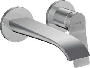 Robinet de baie hansgrohe Vivenis, montaj pe perete, crom, lungime 19,5 cm
